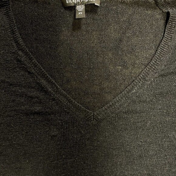 Eilleen Fisher Black Dress Size XSmall Asymmetrical Dress - Picture 8 of 15